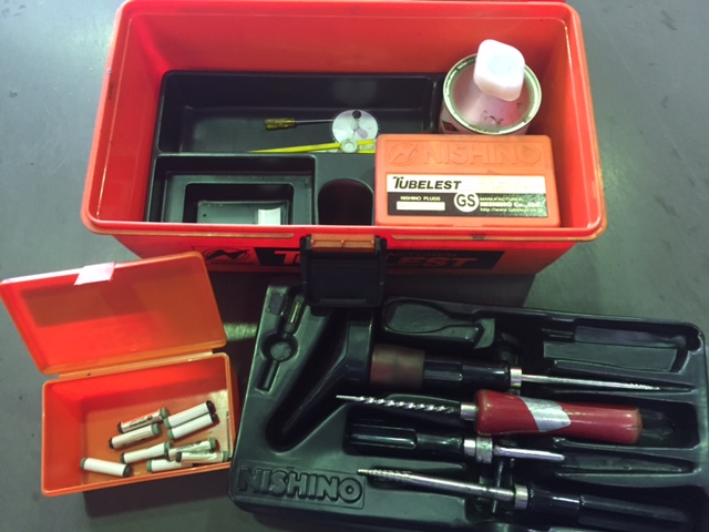 タイヤパンク修理！