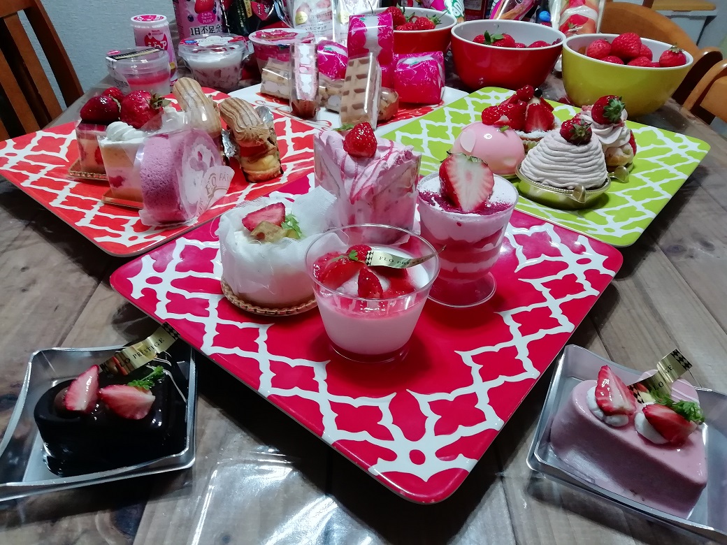 我が家の苺ビュッフェ
