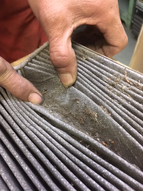 ﾎﾟｰﾚﾝﾌｨﾙﾀｰの汚れ