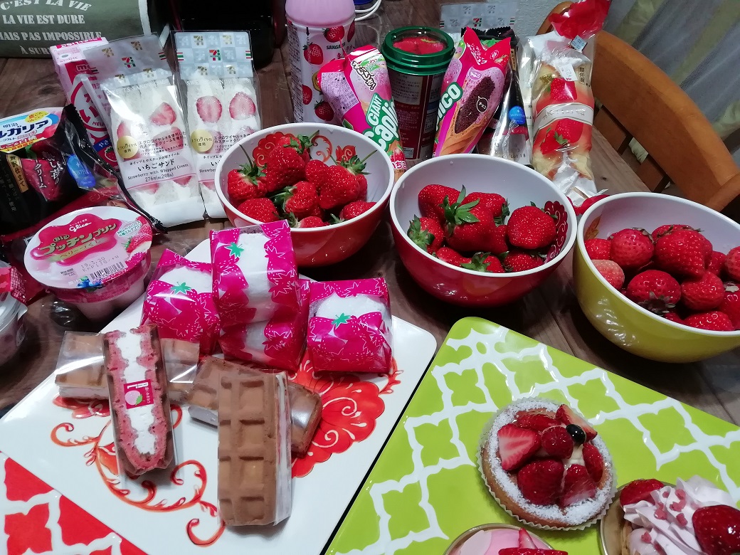 我が家の苺ビュッフェ