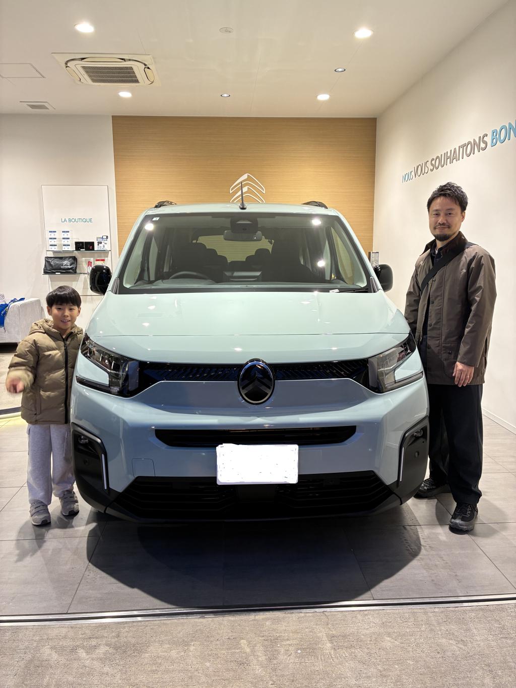 Berlingo アクアグリーンのご納車式