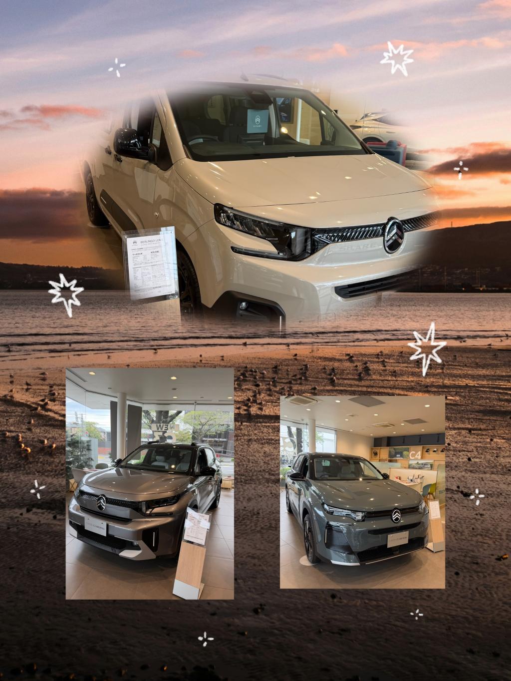 ショ－ル－ムに、新しい３つの表情🚗